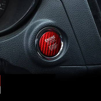

Start Stop Engine Switch Button Cover Ignition Device Decoration Carbon Fiber Fit For Subaru Outback Forester Legacy XV BRZ