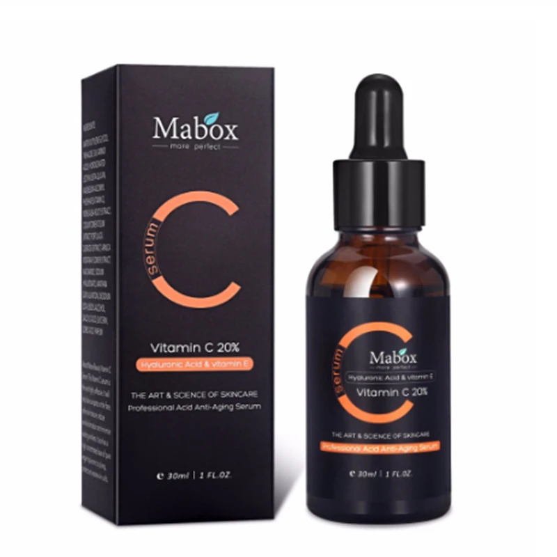 Mabox витамин С, жидкая сыворотка, омолаживающее Отбеливающее масло VC Essence Oil, сыворотка для лица с гиалуроновой кислотой и ретинолом витамина е