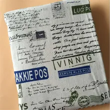 Льняная ткань для лоскутного шитья, хлопок, лен, ткань для шитья, газетная печать, холщовая ткань для поделок, для шитья, домашний текстиль, наволочка для подушки