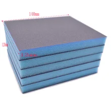 5 шт. зернистость 120 240 320 600 губка наждачная бумага двухсторонние абразивные инструменты 140x120x12 мм шлифовальная губка блок Полировочная губка