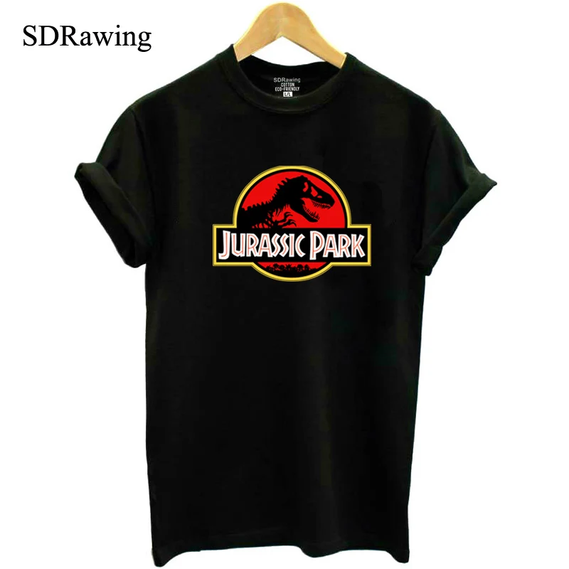 جديد الجوراسي بارك طباعة القطن تي شيرت للنساء قمم عارضة العلامة التجارية الجرافيك تيز محب قميص فام الملابس النسائية زائد حجم جديد الجوراسي بارك طباعة القطن تي شيرت للنساء قمم عارضة العلامة التجارية الجرافيك تيز محب قميص فام الملابس النسائية زائد حجم
