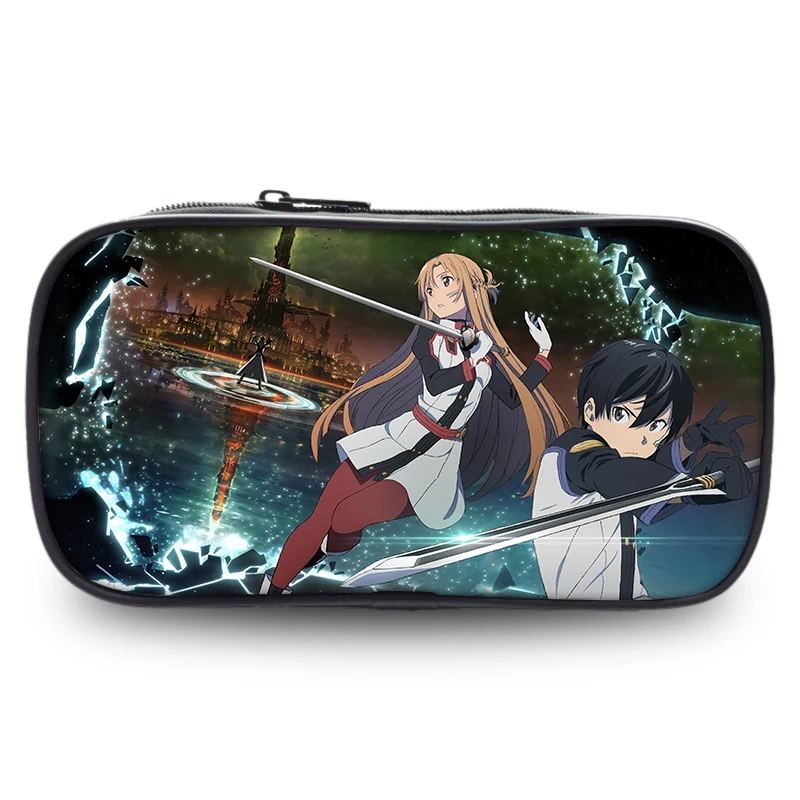 SAO Sword Art Online Аниме Кошелек 8 дюймов пенал школьные принадлежности канцтовары
