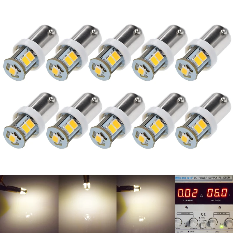 Best Selling 10PCS 6V 6 Volt 7SMD Auto Car Indicator LED Light LED Bulb