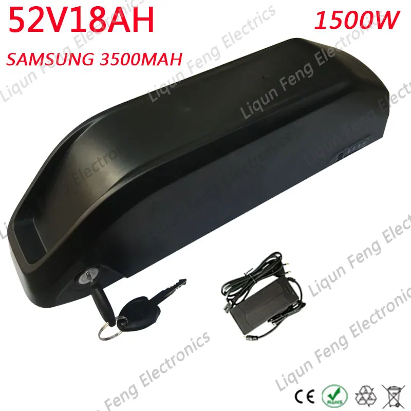 Flash Deal 2019 Newest 52V 18AH Hailong Battery 52V E-Bike Shark Battery Use Samsung 35E Cell+ 30A/40A BMS For 1000W 1500W Motors Free Tax 0