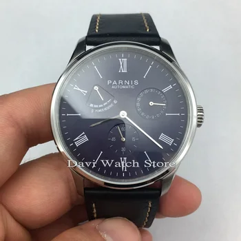 

41mm PARNIS Wristwatch Leather strap Mechanical Automatic Movement mens Watches