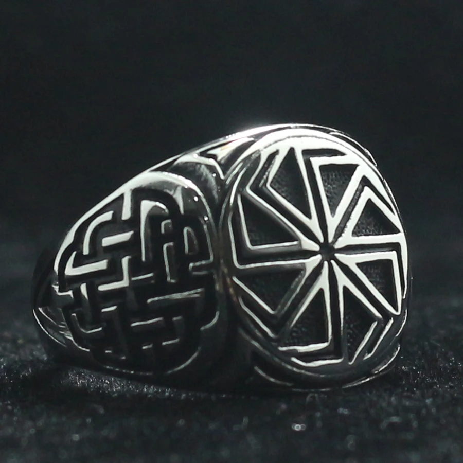 

316L Stainless Steel Cool Punk Gothic Vikings Slavic Amulet Ring Newest