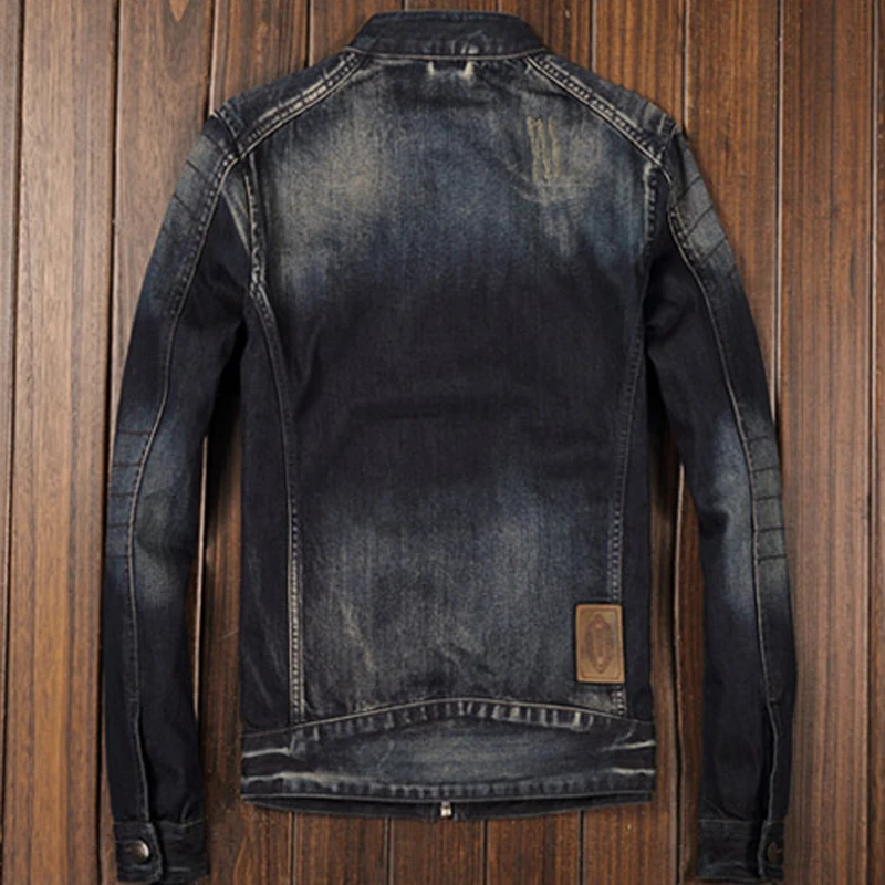 European and American Style Men 's Biker Jackets Streetwear High Quality Mens Denim Jacket and Coats Automotive Designer C2084 European and American Style Men 's Biker Jackets Streetwear High Quality Mens Denim Jacket and Coats Automotive Designer C2084