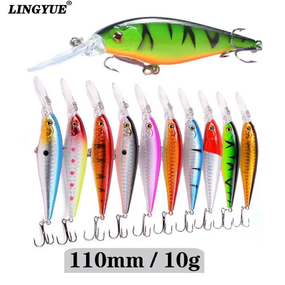 

New Arrival 11cm/10g Minnow Fishing Lures 10 Color Available Crankbaits Hard Baits Artificial Lifelike Plastic Fishing Tackle