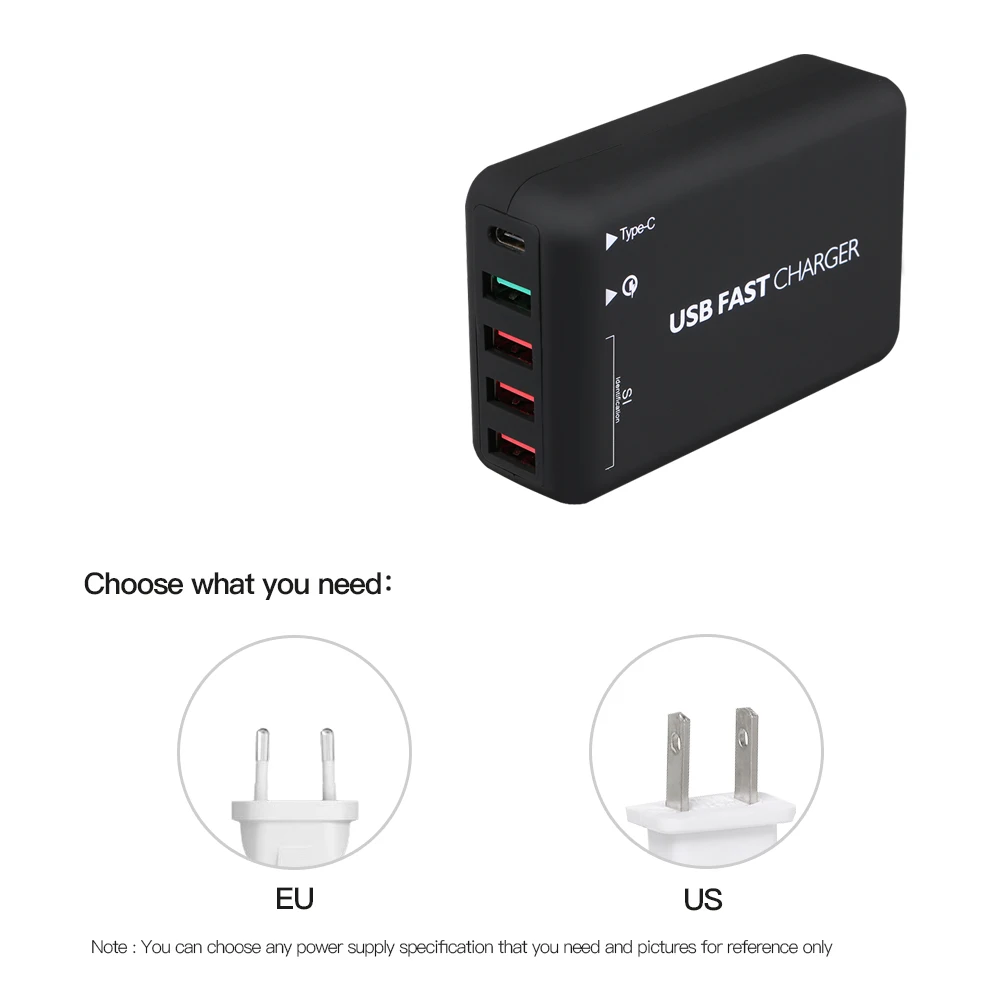 USB 3 0 Hub Quick Charge 5 портовый 6A настольный адаптер концентратор многопортовый