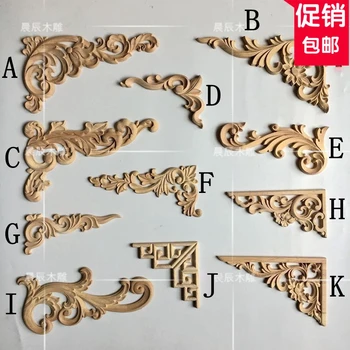 

European decoration supplies, wood carved horns decorative doors and table decorations, Roman column carved flowers(A128)