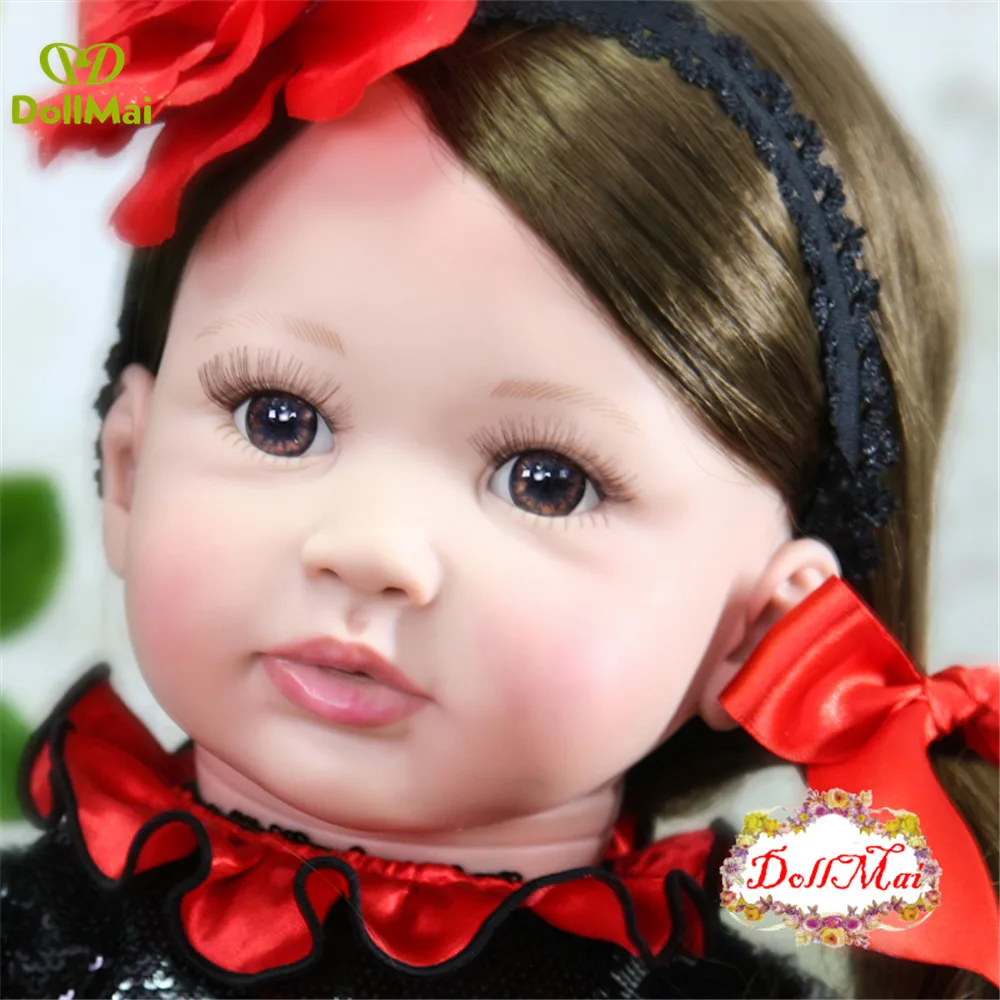 60 см силиконовая кукла-Реборн, игрушки как настоящая виниловая кукла принцессы для девочек, куклы для малышей, Bonecas, подарок на день рождения, bebes Reborn bon
