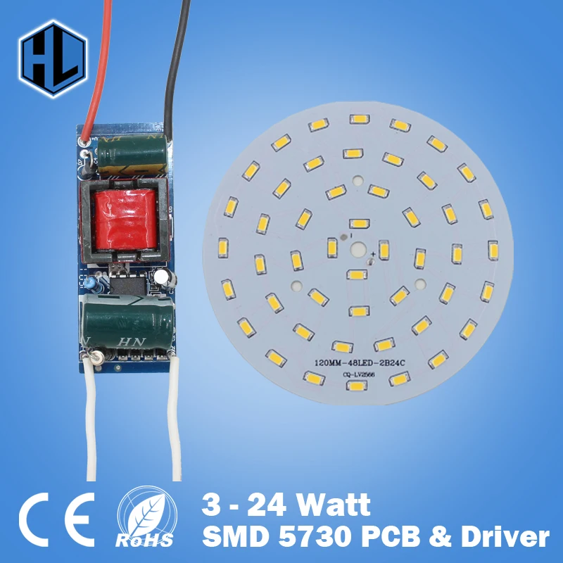 1 pce 3W 5W 7W 9W 12W 15W 18W 24W SMD5730 светодиодный светильник для потолочной люстры + 100 240V