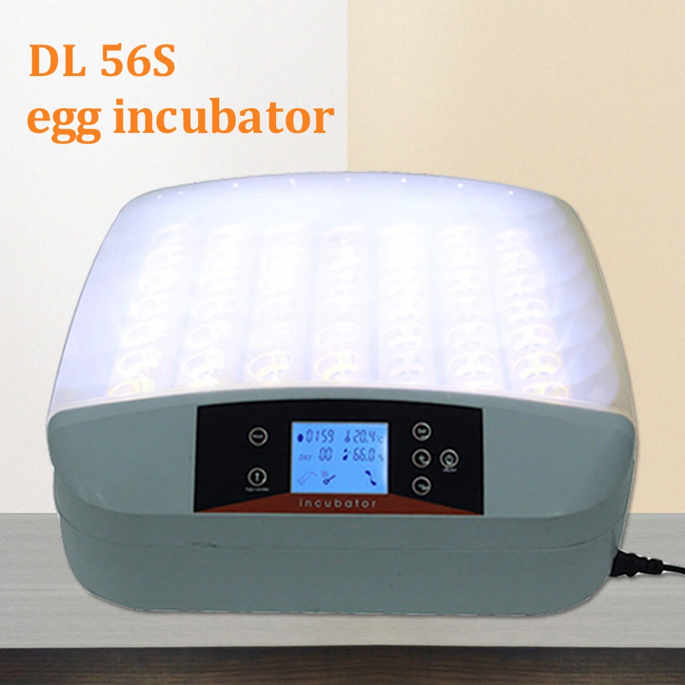 

56 Eggs Automatic Egg Incubator Brooder Poultry Incubator Digital Automatic Turning Hatcher Terperature Control Poultry Hatch