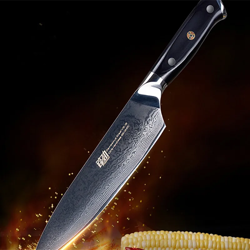 Findking G10 Handle 8 inch Damascus Chef Knife vg10 Professional Kitchen Knife 67 Layer High Quality Cooking Fruit Paring Knives Findking G10 Handle 8 inch Damascus Chef Knife vg10 Professional Kitchen Knife 67 Layer High Quality Cooking Fruit Paring Knives