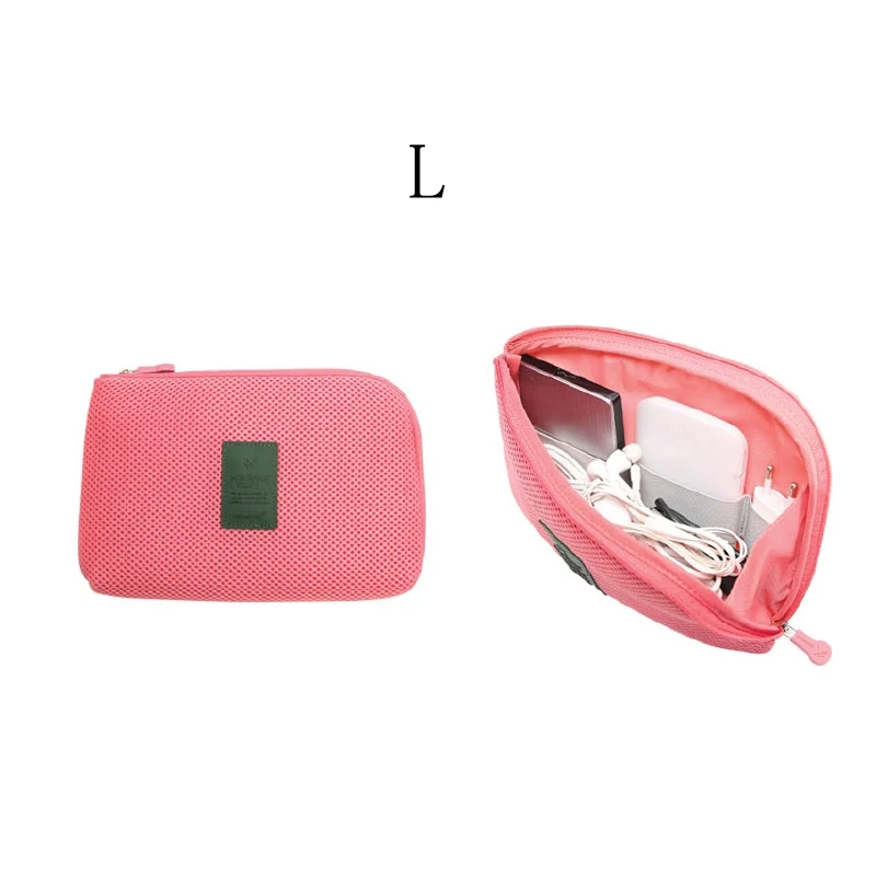 Брендовая модная женская косметичка на молнии для путешествий, косметичка, косметичка, Портативная сумка для хранения, женские сумки для макияжа, Органайзер - Цвет: Pink   L