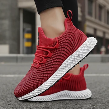 

2019 Hot Sale Four Seasons Running Shoes Men Lace-up Athletic Trainers Zapatillas Sports Shoes Men Outdoor Walking Sneakers 46
