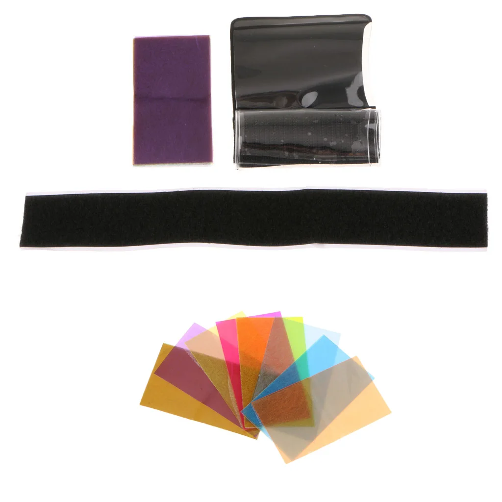 12 Colors Transparent Color Correction Gel Sheet Filter for Camera Flash Light Speedlite