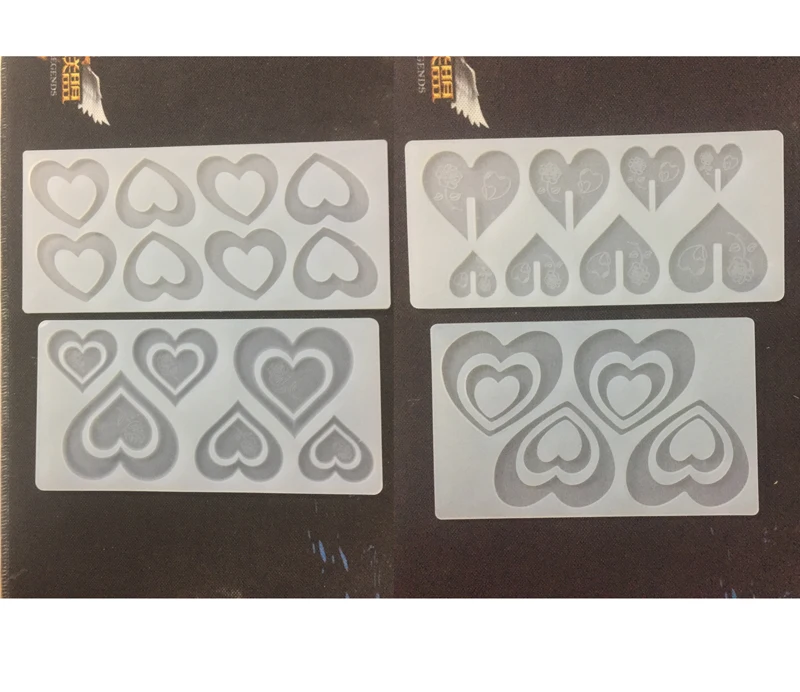 

Free Shipping Three Hearts Couple Cooking Tools Fondant Shaped Baking DIY Cake Sugar Silicone Craft Candy Mold