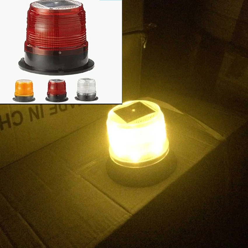 

LED Solar Warning Light / car burst flash warning lights / traffic and road safety warning lights Marine Safety Beacon Light