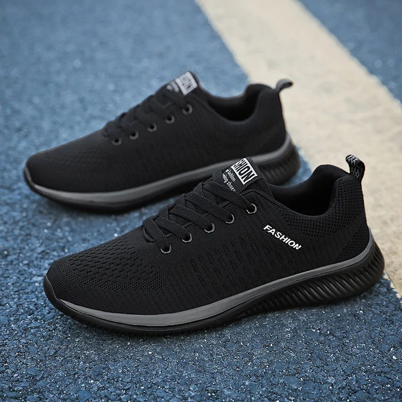 Hemmyi Krasovki Man Sneakers Autumn Fashion Shoes Rubber Sole Comfortable&breathable Male Shoe Casual Trainers Black 38-45