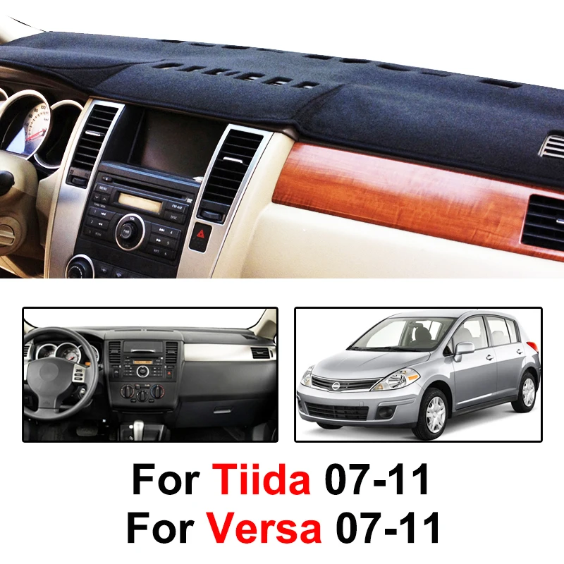 Dashboard Cover Dash Mat Pad Sun Shade Auto Accessories Car Mats Accessories For Nissan Versa Tiida C11 2007-2011