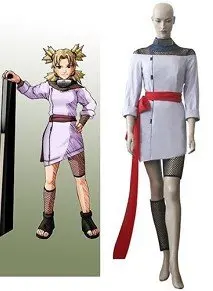 

white dress Uniform Anime Naruto Cosplay - Individual Naruto cosplay Temari Women's Cosplay Costume - Freeshipping