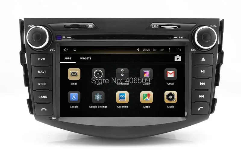 Android Head Unit Car DVD Player for Toyota RAV4 2006-2012 with GPS Navigation Radio Bluetooth TV SWC USB StereoAudio 3G WIFI