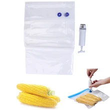 3 шт многоразовое вакуумное приспособление для хранения еды экономии пространства хранения уплотнения мешок+ ручной насос