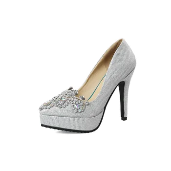 

Sexy high with diamond bride shoes to 18 years in the spring and autumn period and the new light waterproof