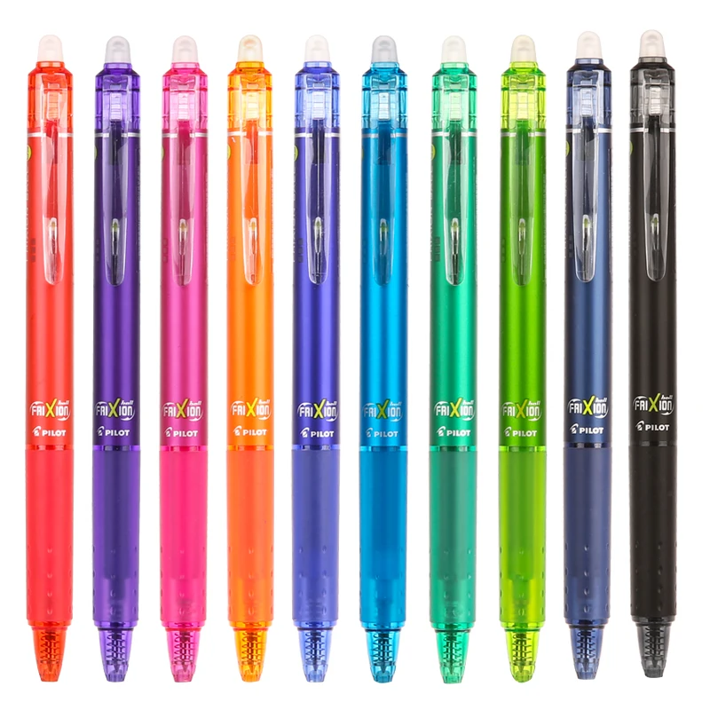 Andsta 10 Colors Pilot Frixion Ball Retractable Erasable Pen 0.5mm Gel Pens Set writes erases heat transfer vanish pen | Канцтовары для