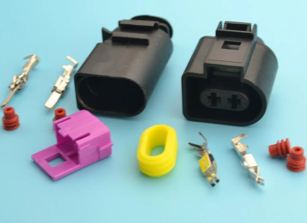 5 kits 2pin Electric horn plug 3.5 Waterproof Electrical Wire