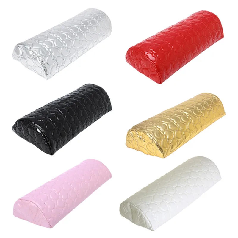 PU Leather Hand Arm Rest Semicircle Cushion Pillow Nail Art Design Manicure Care Soft Nail Tool Salon Hand Holder Equipment 