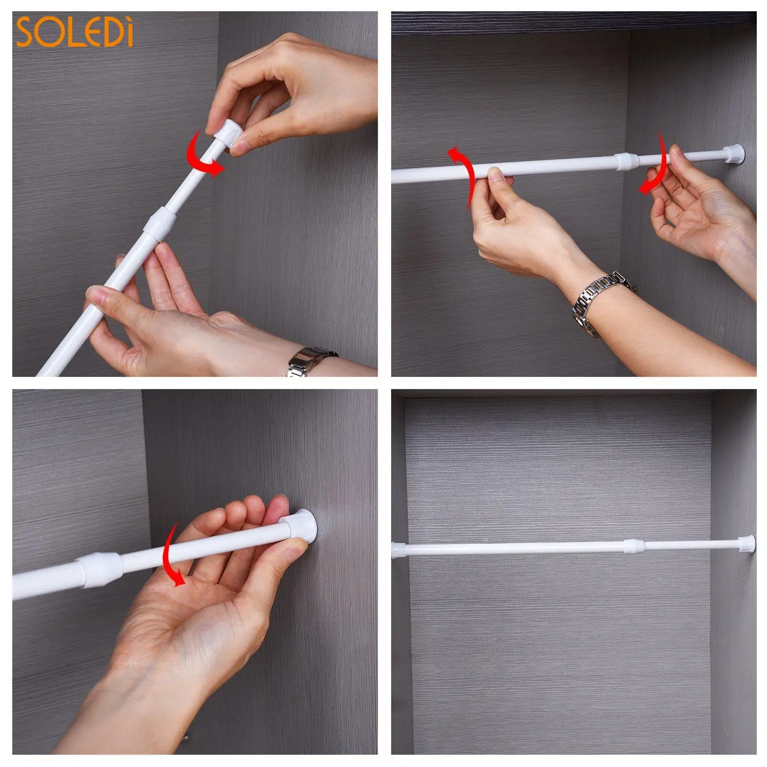 

Spring Telescopic Net Voile Tension Curtain Curtain Rail Loaded Shower Pole Rod Spring Rods Extendable Telescopic