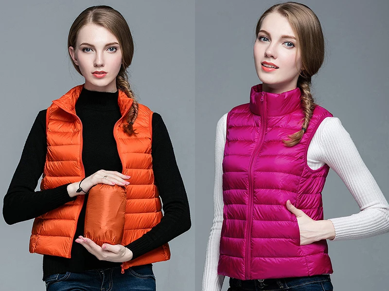 Kostlich New Arrival Autumn Vest Coat Women Ultra Light Sleeveless Jacket Waistcoat Warm Winter Vest Outwear Plus Size Clothing (68)