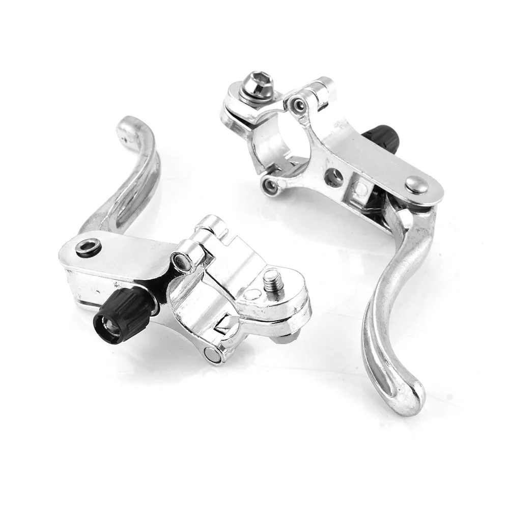 Pair Front Rear V Brake Levers for Mountain Bike Bicycle BMX Silver for