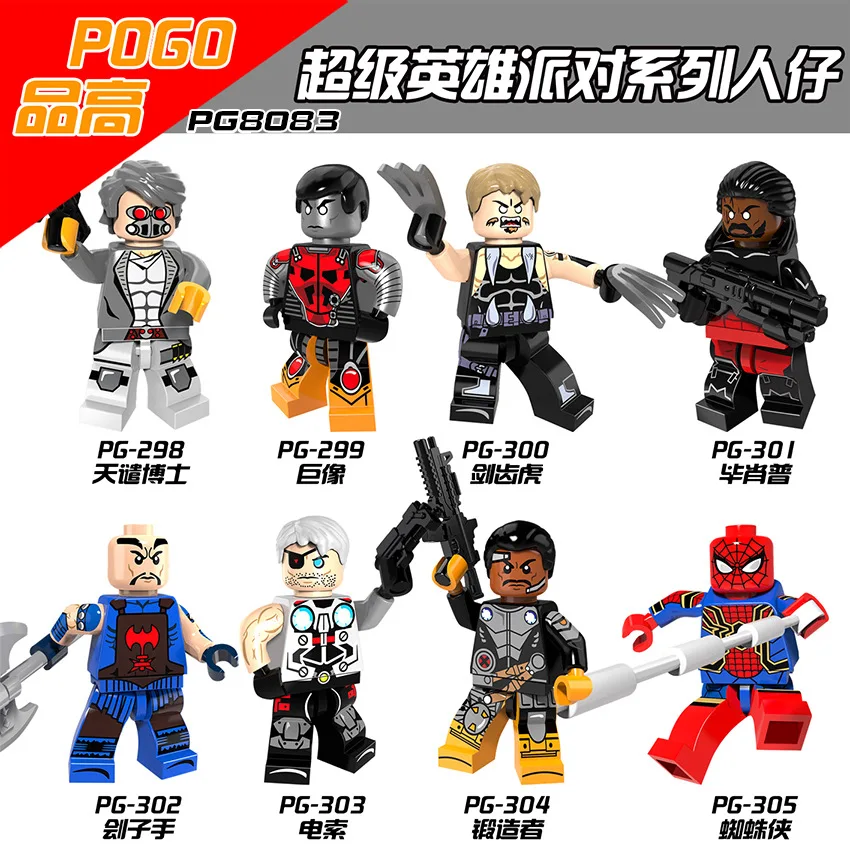

Marvel Super Heroes Dr. Nemesis/Sabretooth/Bushwacker/Cable Minifigured Building Blocks Figure Bricks Compatible With Bela