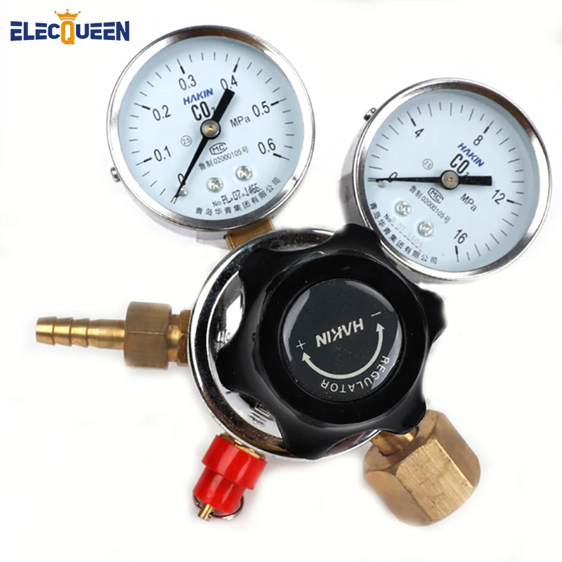

Dual Gauge CO2 Gas Regulator, Double-Gauge Carbon Dioxide Regulator, Homebrew CO2 Cylinders Pressure Regulator