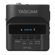 Tascam DR-10L цифровой аудио рекордер с петличный микрофон, двойной записывающий Карманный регистратор для кинематографиста, видеографа, свадьбы