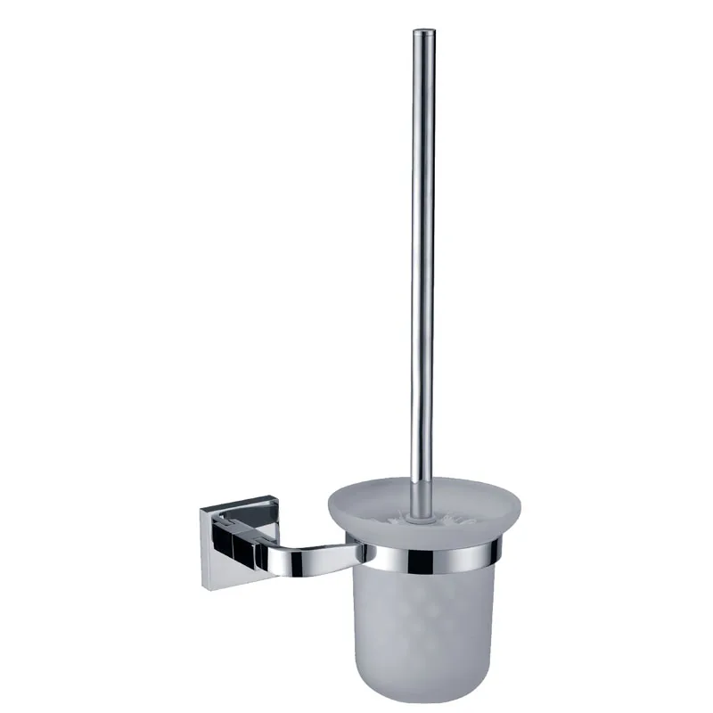 Free Shipping Toilet Brush Holder solid Construction Base In Chrome