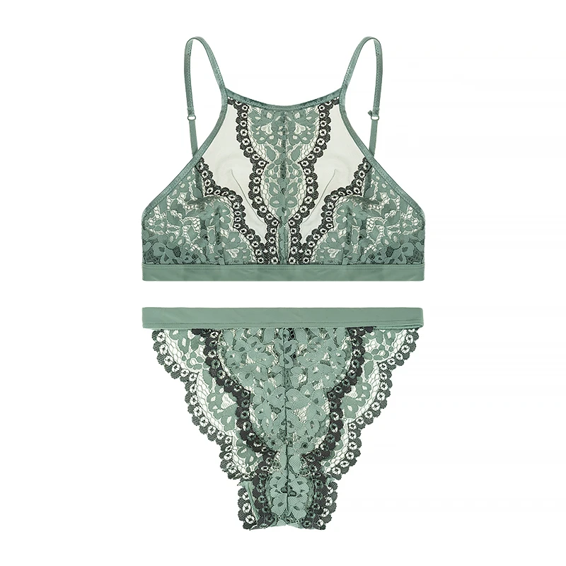CINOON Lace Underwear sexy lingerie crop top embroidery Underwear ultrathin floral transparent women bra brief set for brassiere CINOON Lace Underwear sexy lingerie crop top embroidery Underwear ultrathin floral transparent women bra brief set for brassiere