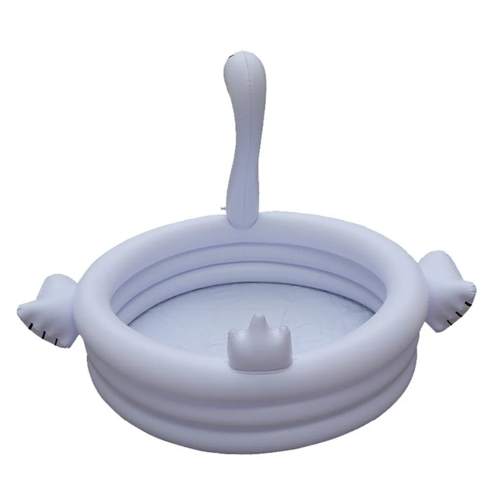 Diameter 150cm swan inflatable Children's inflatable baby pool water fishing pond marine ball pool (4)1