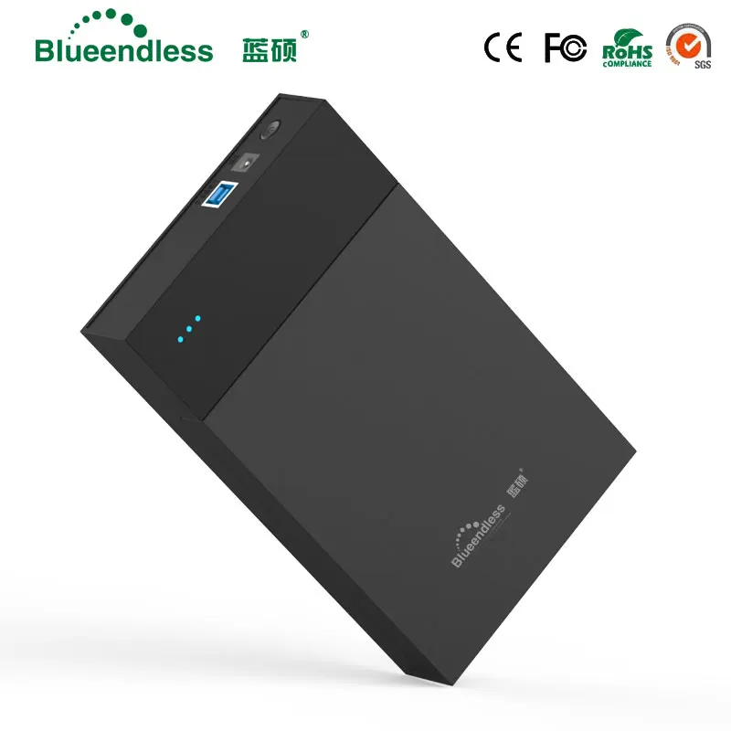 Blueendless tool free 3,5 ''sata hdd чехол жесткий диск caddy USB 3,0 5 Гбит/с hdd корпус подходит для 6 ТБ sata компьютер hdd ssd