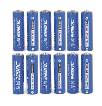 

12pack 1.5v JUGEE 3000mWh lithium li-ion rechargeable batteries Light weight li-po power battery