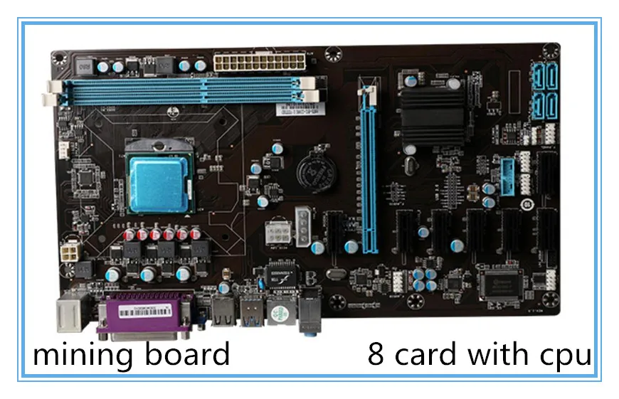 Материнская плата для майнинга новая материнская с разъемом ddr3 PCI E и 8 картами