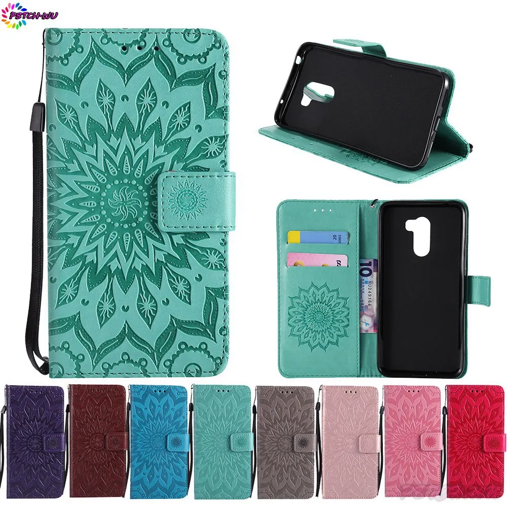 Case Cover For Xiaomi Pocophone F1 M1805E10A Wallet Shell Flip Phone PU Leather Protector Coque For Xiaomi Poco F1 Silicone Box