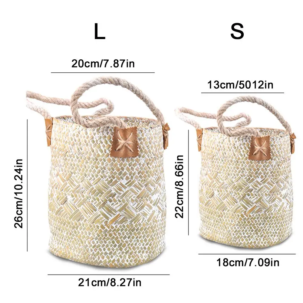 Корзина для покупок из натуральной соломы корзина хранения фруктов и