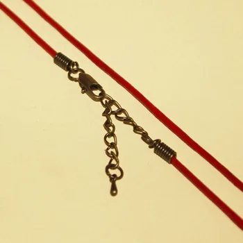 

Links With Antique Bronze Tone Square Clasp 5cm Extender Fashion Necklace Chains Colorful Jewelry 1.5/2/3mm Genuine Leather