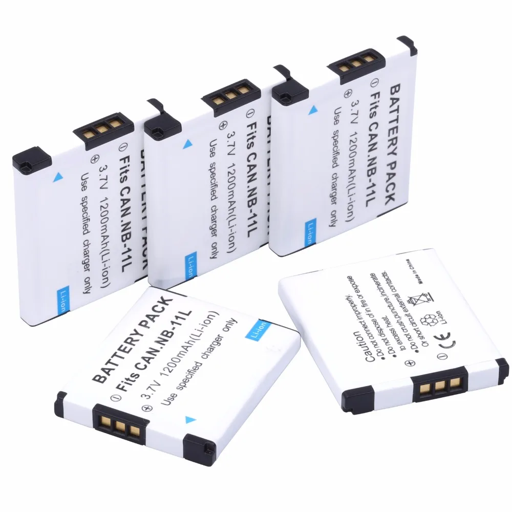 5Pcs Probty NB 11L NB 11LH 1200 mAh Li ion Battery for CANON PowerShot