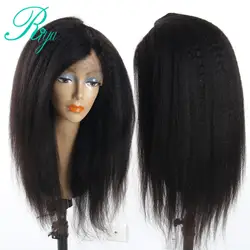 Riya волосы бразильские волосы на кружеве человеческие волосы парик для черных женщин Remy человеческие волосы кудрявые прямые парики с