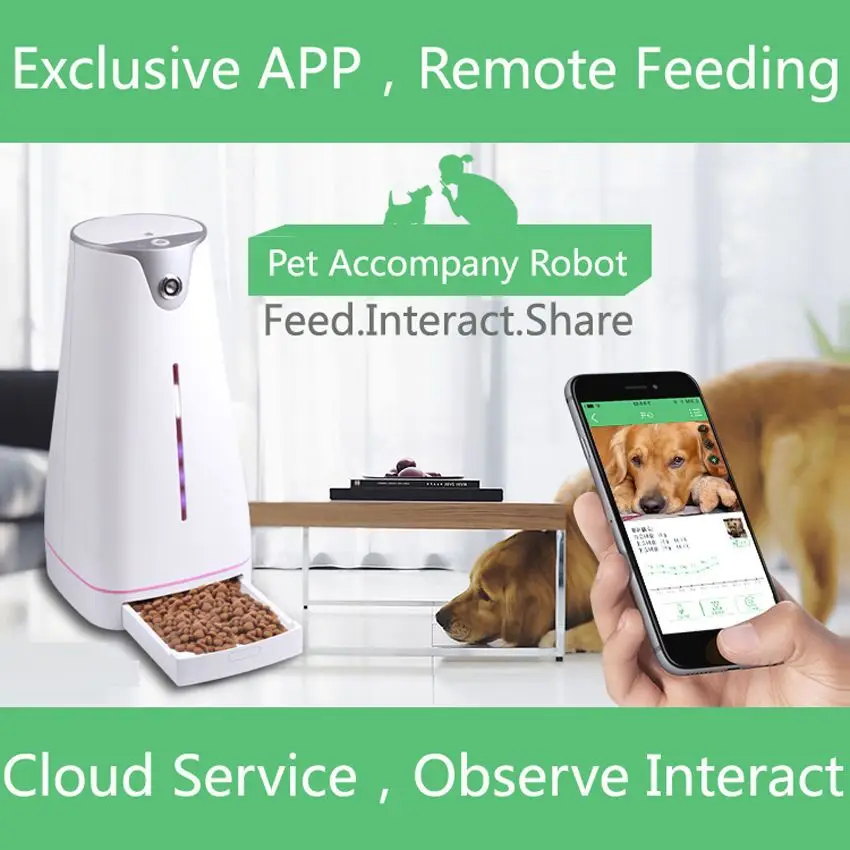 Pet Net Smart Feeder Automatic Pet Dog Feeder With Iphone With Lcd